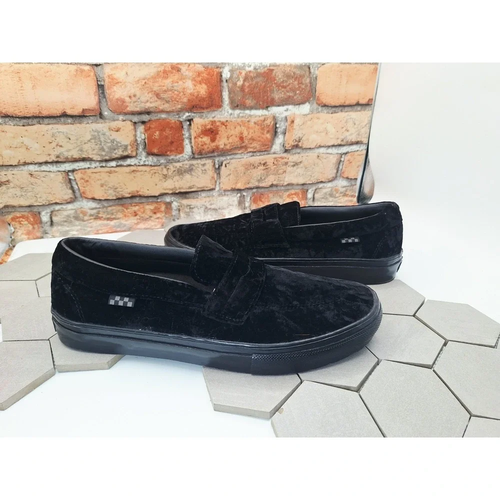 Vans Skate Style 53 Velvet Black Loafer Mens Sz 11 New Rare SlipOn Dress Sneaker